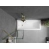 Mexen Next pare-douche 1-volet 50 x 150 cm, cadre noir, or brossé - 895-050-000-00-70-55