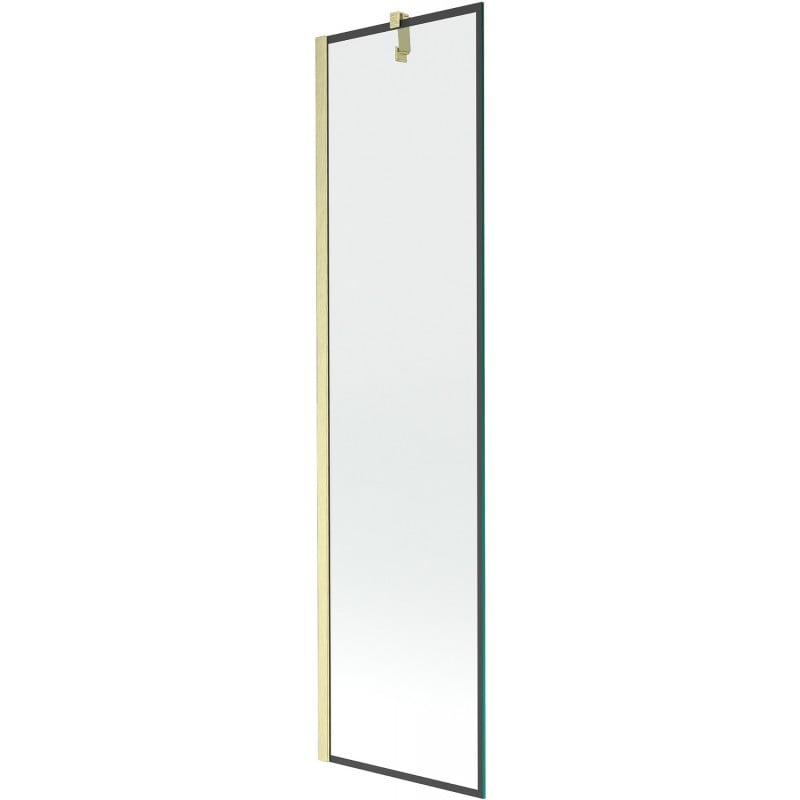 Mexen Next pare-douche 1-volet 50 x 150 cm, cadre noir, or brossé - 895-050-000-00-70-55
