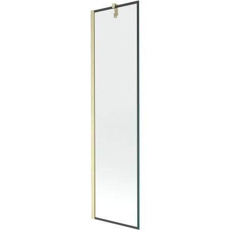 Mexen Next pare-douche 1-volet 50 x 150 cm, cadre noir, or brossé - 895-050-000-00-70-55