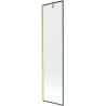 Mexen Next pare-douche 1-volet 50 x 150 cm, cadre noir, or brossé - 895-050-000-00-70-55