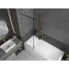Mexen Next pare-douche 1 volet 60 x 150 cm, cadre noir, doré brossé - 895-060-000-00-70-55
