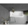 Mexen Next pare-douche 1 volet 60 x 150 cm, cadre noir, doré brossé - 895-060-000-00-70-55
