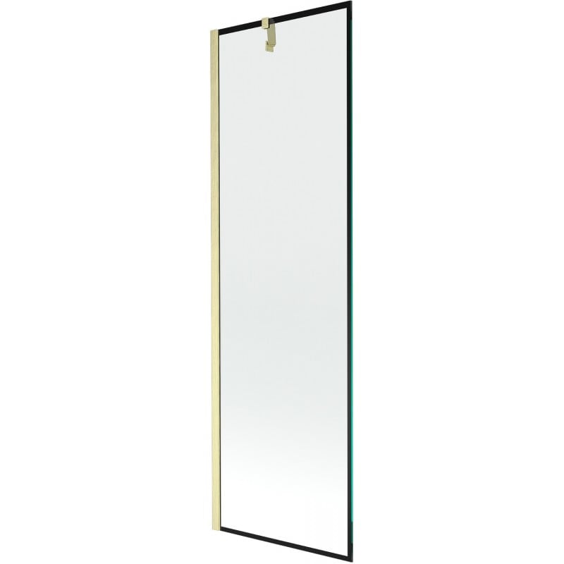 Mexen Next pare-douche 1 volet 60 x 150 cm, cadre noir, doré brossé - 895-060-000-00-70-55