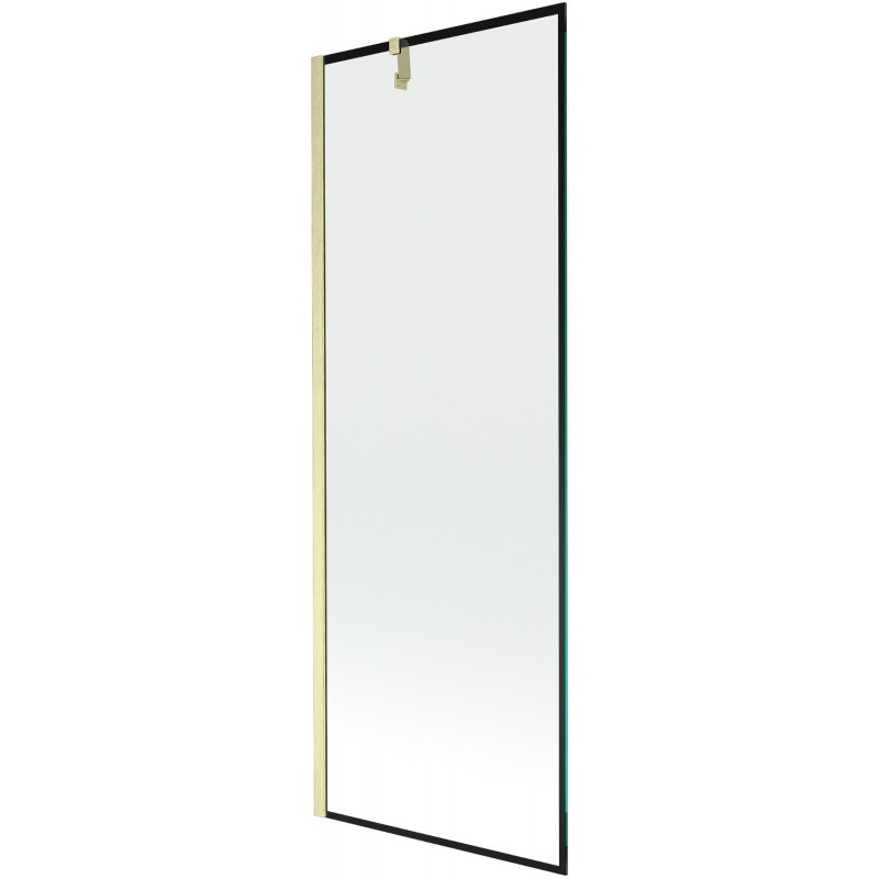 Mexen Next pare-douche 1-volet 70 x 150 cm, cadre noir, doré brossé - 895-070-000-00-70-55
