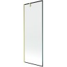Mexen Next pare-douche 1-volet 70 x 150 cm, cadre noir, doré brossé - 895-070-000-00-70-55
