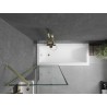 Mexen Next pare-douche 1-volet 70 x 150 cm, cadre noir, doré brossé - 895-070-000-00-70-55