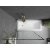 Mexen Next paroi de baignoire 1 volet 100 x 150 cm, cadre noir, or brossé - 895-100-000-00-70-55