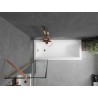 Mexen Next paroi de baignoire 1 volet 50 x 150 cm, cadre noir, cuivre brossé - 895-050-000-00-70-65
