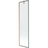 Mexen Next paroi de baignoire 1 volet 50 x 150 cm, cadre noir, cuivre brossé - 895-050-000-00-70-65
