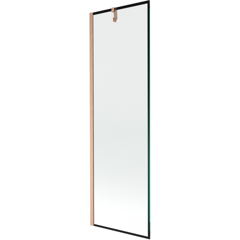 Mexen Next pare-douche 1 volet 60 x 150 cm, cadre noir, cuivre brossé - 895-060-000-00-70-65