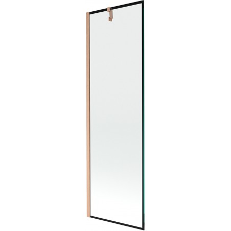 Mexen Next pare-douche 1 volet 60 x 150 cm, cadre noir, cuivre brossé - 895-060-000-00-70-65