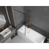 Mexen Next paroi de douche 1 volet 70 x 150 cm, cadre noir, cuivre brossé - 895-070-000-00-70-65