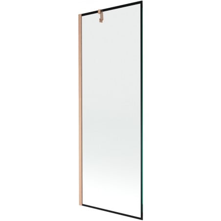 Mexen Next paroi de douche 1 volet 70 x 150 cm, cadre noir, cuivre brossé - 895-070-000-00-70-65