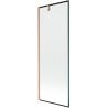 Mexen Next paroi de douche 1 volet 70 x 150 cm, cadre noir, cuivre brossé - 895-070-000-00-70-65