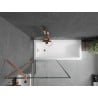 Mexen Next paroi de baignoire 1-volet 80 x 150 cm, cadre noir, cuivre brossé - 895-080-000-00-70-65
