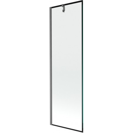 Mexen Next paravent de baignoire à 1 volet 60 x 150 cm, cadre noir, gris canon brossé - 895-060-000-00-70-66