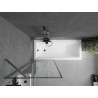 Mexen Next paroi de baignoire 1-volet 70 x 150 cm, cadre noir, gris canon brossé - 895-070-000-00-70-66