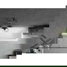 Mexen Next paroi de baignoire 1-volet 70 x 150 cm, motif noir, gris gun brossé - 895-070-000-00-70-66