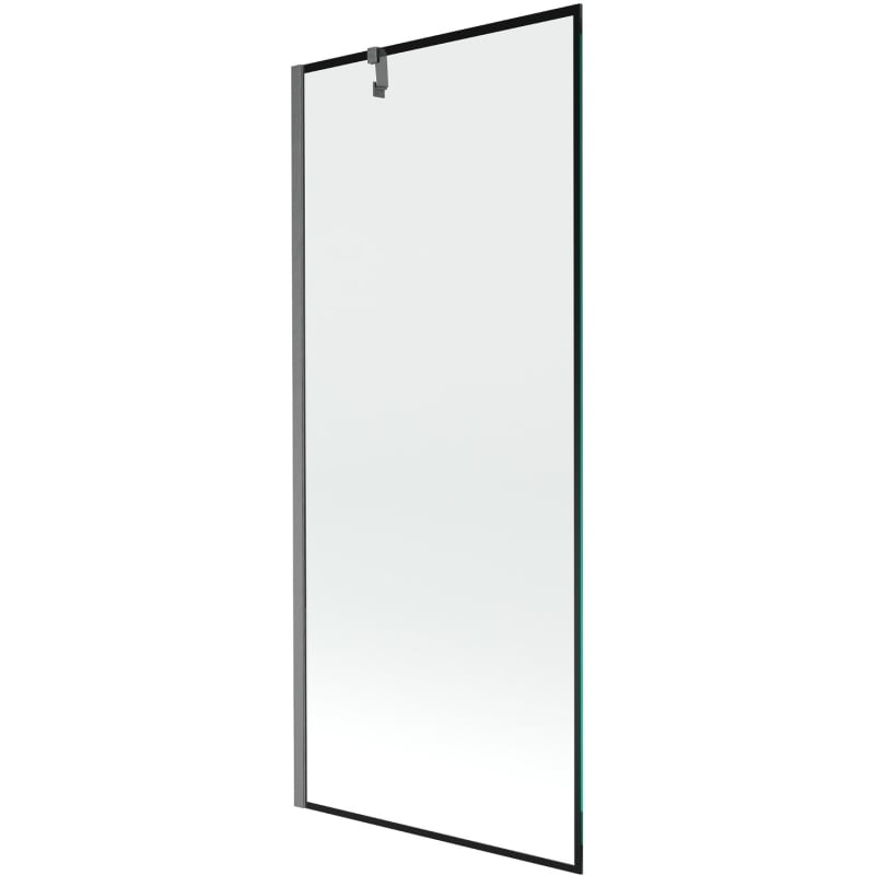 Mexen Next paravent de baignoire à 1 panneau 80 x 150 cm, cadre noir, gun gray brossé - 895-080-000-00-70-66