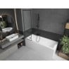 Mexen Next paroi de baignoire à 1 vantail 50 x 150 cm, cadre noir, gun metal - 895-050-000-00-70-95