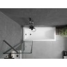 Mexen Next paroi de baignoire à 1 vantail 50 x 150 cm, cadre noir, gun metal - 895-050-000-00-70-95