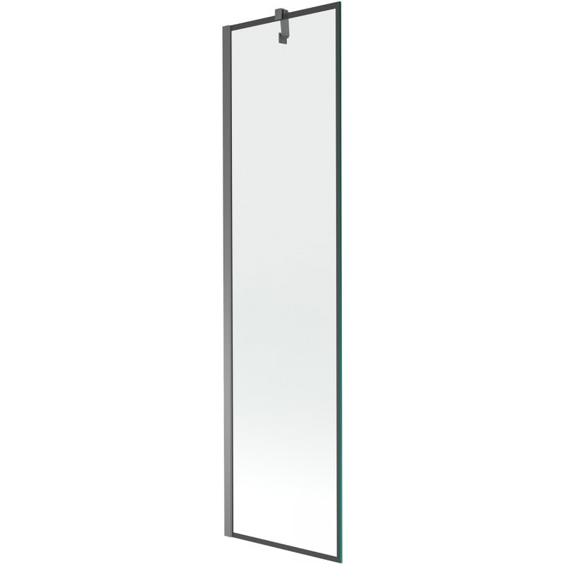 Mexen Next paroi de baignoire à 1 vantail 50 x 150 cm, cadre noir, gun metal - 895-050-000-00-70-95