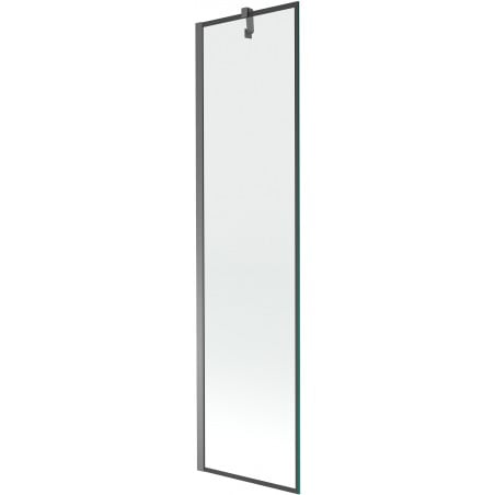 Mexen Next paroi de baignoire à 1 vantail 50 x 150 cm, cadre noir, gun metal - 895-050-000-00-70-95
