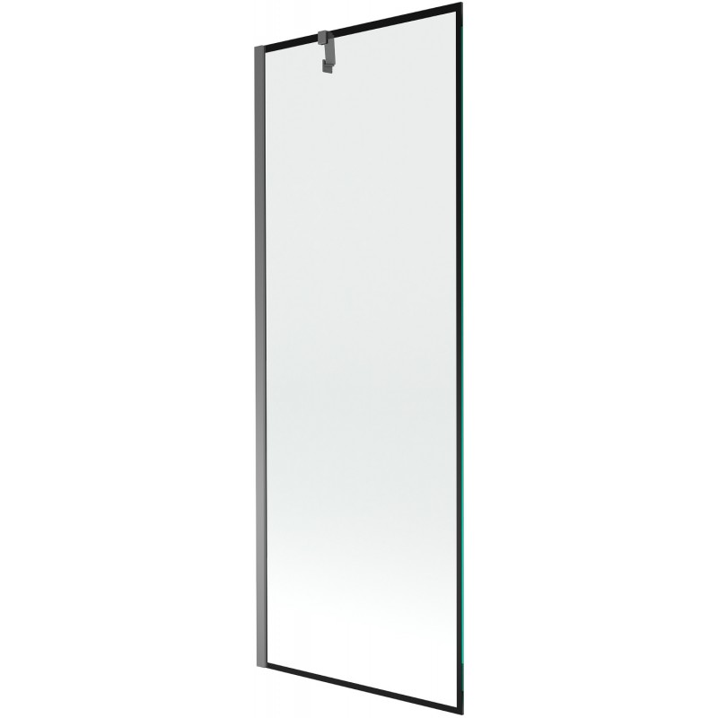 Mexen Next paroi de baignoire 1 volet 70 x 150 cm, cadre noir, métal canon - 895-070-000-00-70-95