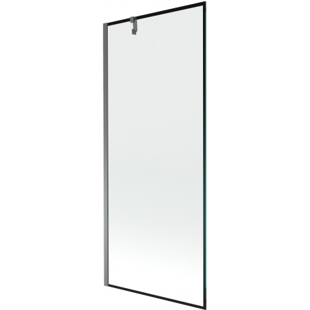 Mexen Next paroi de baignoire 1-volet 80 x 150 cm, cadre noir, métal canon - 895-080-000-00-70-95