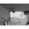 Mexen Next paroi de baignoire 1-volet 80 x 150 cm, cadre noir, métal canon - 895-080-000-00-70-95