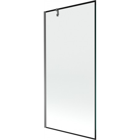 Mexen Next paroi de baignoire 1 panneau 90 x 150 cm, cadre noir, métal canon - 895-090-000-00-70-95