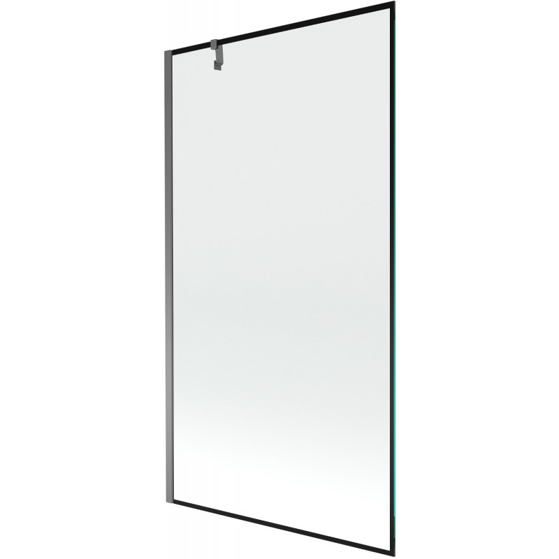 Mexen Next paroi de baignoire 1 volet 100 x 150 cm, cadre noir, métal canon - 895-100-000-00-70-95