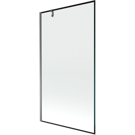 Mexen Next paroi de baignoire 1 volet 100 x 150 cm, cadre noir, métal canon - 895-100-000-00-70-95