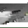 Paroi de bain Mexen Next 1-volet 50 x 150 cm, motif noir, nickel brossé - 895-050-000-00-70-97