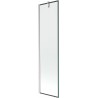 Mexen Next paroi de baignoire à 1 vantail 50 x 150 cm, cadre noir, nickel brossé - 895-050-000-00-70-97