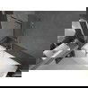 Mexen Next pare-douche à 1 volet 60 x 150 cm, motif noir, nickel brossé - 895-060-000-00-70-97