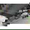 Paroi de bain Mexen Next 1 volet 90 x 150 cm, motif noir, nickel brossé - 895-090-000-00-70-97