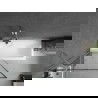 Paroi de bain Mexen Next 1 volet 90 x 150 cm, motif noir, nickel brossé - 895-090-000-00-70-97