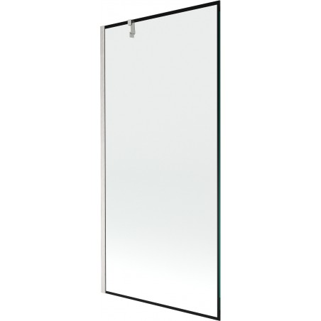 Mexen Next paroi de baignoire 1-volet 90 x 150 cm, cadre noir, nickel brossé - 895-090-000-00-70-97