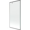 Mexen Next paroi de baignoire 1-volet 90 x 150 cm, cadre noir, nickel brossé - 895-090-000-00-70-97