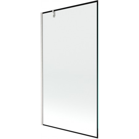 Pare-douche à une aile Mexen Next 100 x 150 cm, motif noir, nickel brossé - 895-100-000-00-70-97