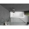 Mexen Next paroi de baignoire à 1 volet 100 x 150 cm, cadre noir, nickel brossé - 895-100-000-00-70-97
