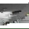 Pare-douche à une aile Mexen Next 100 x 150 cm, motif noir, nickel brossé - 895-100-000-00-70-97