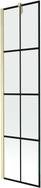 Mexen Next paravent de baignoire à 1 vantail 50 x 150 cm, grille noire, doré brossé - 895-050-000-00-77-55
