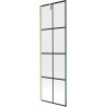 Mexen Next paroi de baignoire à 1 volet 60 x 150 cm, grille noire, or brossé - 895-060-000-00-77-55