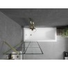 Mexen Next paroi de baignoire à 1 aile 70 x 150 cm, grille noire, brossé doré - 895-070-000-00-77-55