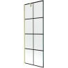 Mexen Next paroi de baignoire à 1 aile 70 x 150 cm, grille noire, brossé doré - 895-070-000-00-77-55