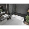 Mexen Next pare-douche à 1 vantail 80 x 150 cm, grille noire, doré brossé - 895-080-000-00-77-55