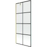 Mexen Next pare-douche à 1 vantail 80 x 150 cm, grille noire, doré brossé - 895-080-000-00-77-55
