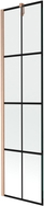 Mexen Next paroi de bain 1 volets 50 x 150 cm, grille noire, cuivre brossé - 895-050-000-00-77-65